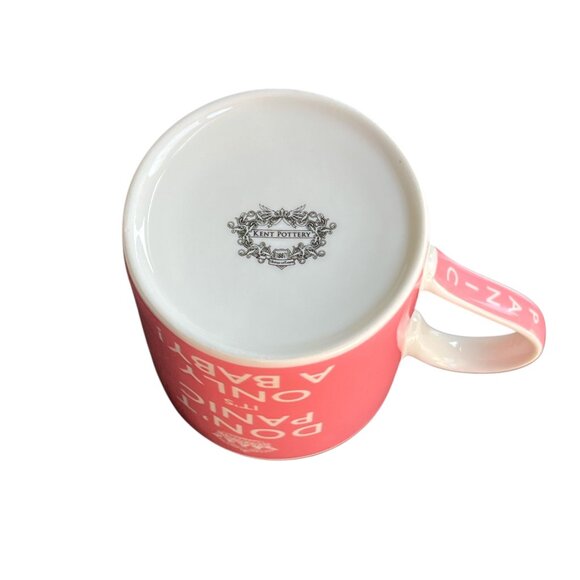 Copy KENT POTTERY MUG 'DON'T PANIC IT'S ONLY A BABY!' 12 oz Pregnancy Ceramic - Picture 6 of 6